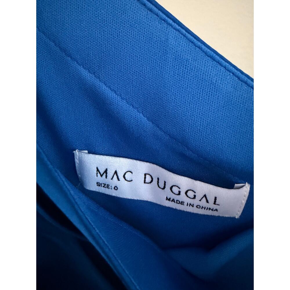 MAC DUGGAL 49141 one shoulder flowy gown long dress sz 0 - Picture 9 of 10